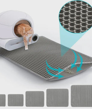 Waterdichte Dubbellaagse Kattenbakmat - Anti-slip & Wasbaar - Houdt Zand Tegen