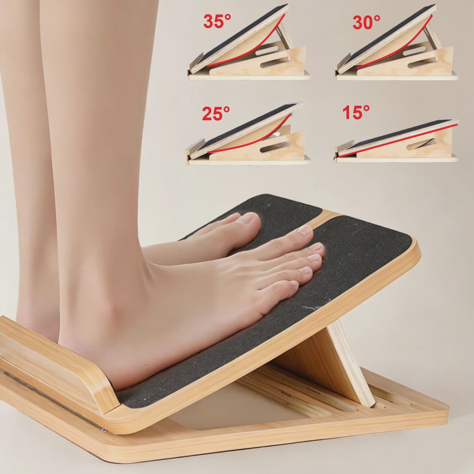 Verstelbare Houten Incline Board & Balansbord - Fitness, Yoga, Pilates
