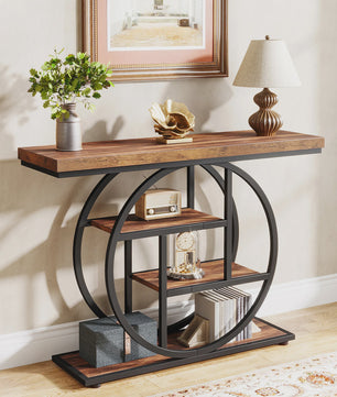 Industriële Console Tafel met 4 Niveaus - 105 cm - Entree Tafel & Bankje