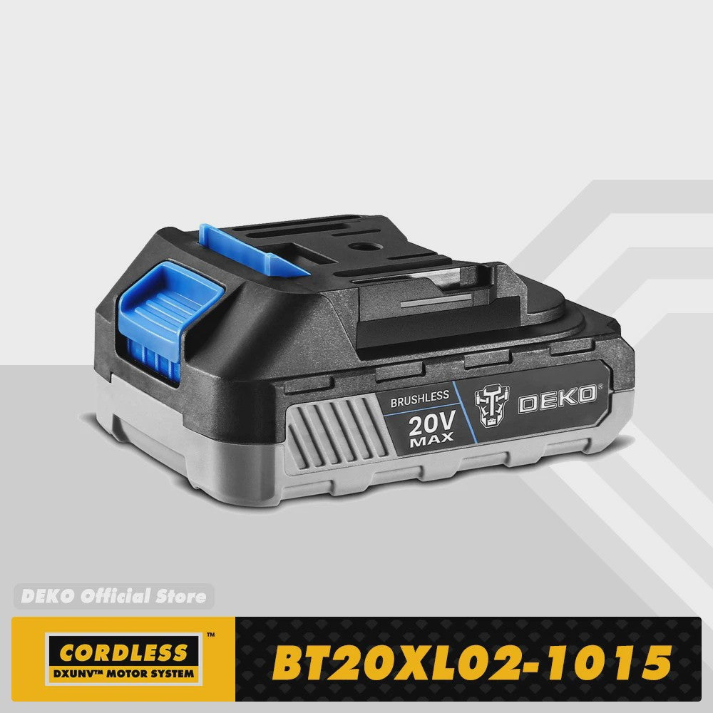 DEKO 20V Accu 1500mAh Li-ion - Snel Laden & Veilig voor Elektrisch Gereedschap