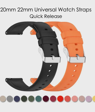Universele Siliconen Horlogeband 20mm & 22mm - Snelwissel & Comfortabel