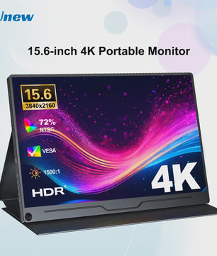 Unew 15.6" 4K Ultra HD Draagbare Gaming Monitor - IPS, HDR, 178° Kijkhoek