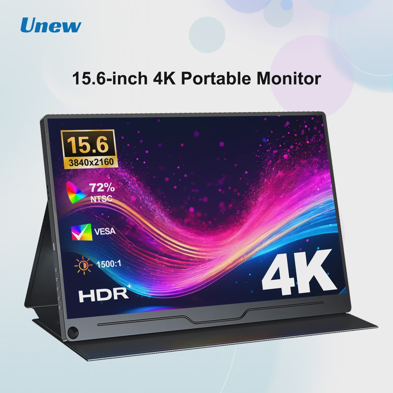 Unew 15.6" 4K Ultra HD Draagbare Gaming Monitor - IPS, HDR, 178° Kijkhoek