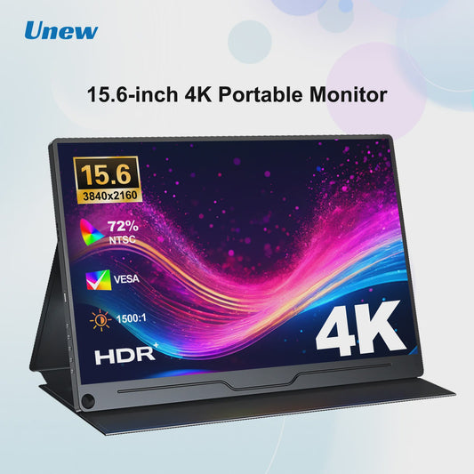 Unew 15.6" 4K Ultra HD Draagbare Gaming Monitor - IPS, HDR, 178° Kijkhoek