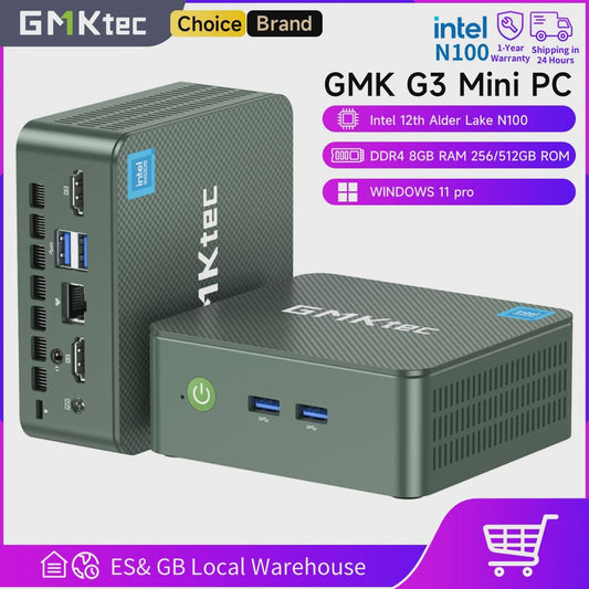 GMKtec G3 Mini PC: Krachtige Desktop met Intel N100, 16GB RAM, 512GB SSD & Windows 11 Pro