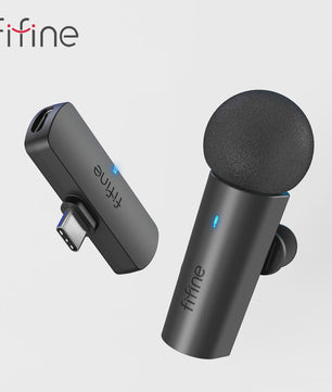 FIFINE M6 Draadloze Lavalier Microfoon met Type-C voor Mobiel, Tablet & Laptop