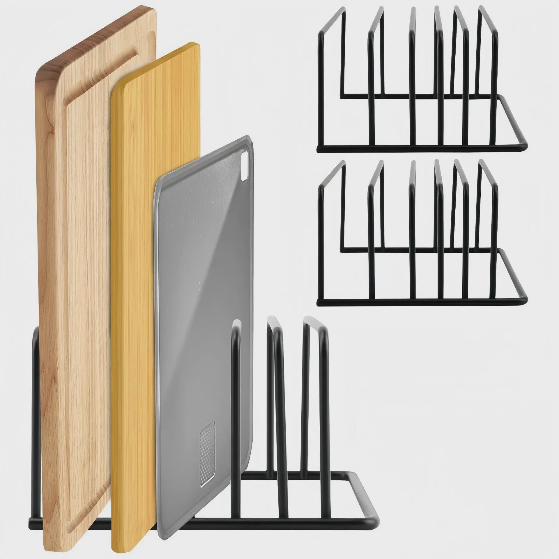 5-laags Keuken Snijplankhouder & Pannendeksel Organizer - Metaal