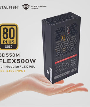 METALFISH Flex 500W/600W 80 PLUS Gold Modulaire Voeding voor Mini-ITX PC, NAS, GPU Dock