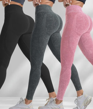 Naadloze Hoge Taille Yoga Legging - Hip Lifting & Ademend voor Sport