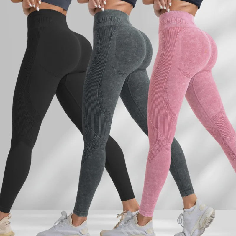 Naadloze Hoge Taille Yoga Legging - Hip Lifting & Ademend voor Sport