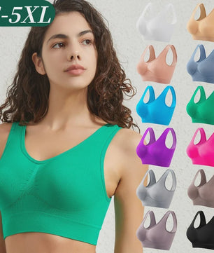 Naadloze Push-Up Sport BH - Ademende Bralette zonder beugel, Crop Top Lingerie voor Dames (S-5XL)