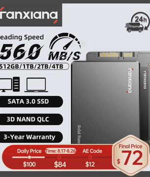 Fanxiang S101Q 2.5" SATA III SSD - Snelle Interne Solid State Drive (512GB - 4TB)