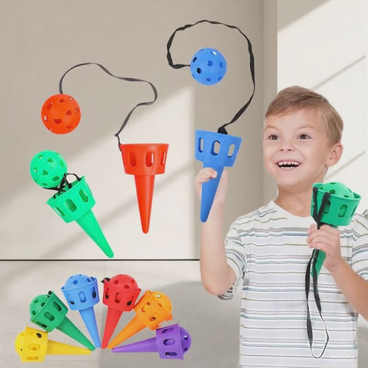 Vangspel Set met Bal en Koord - Outdoor Kinderspel voor Hand-Oog Coördinatie