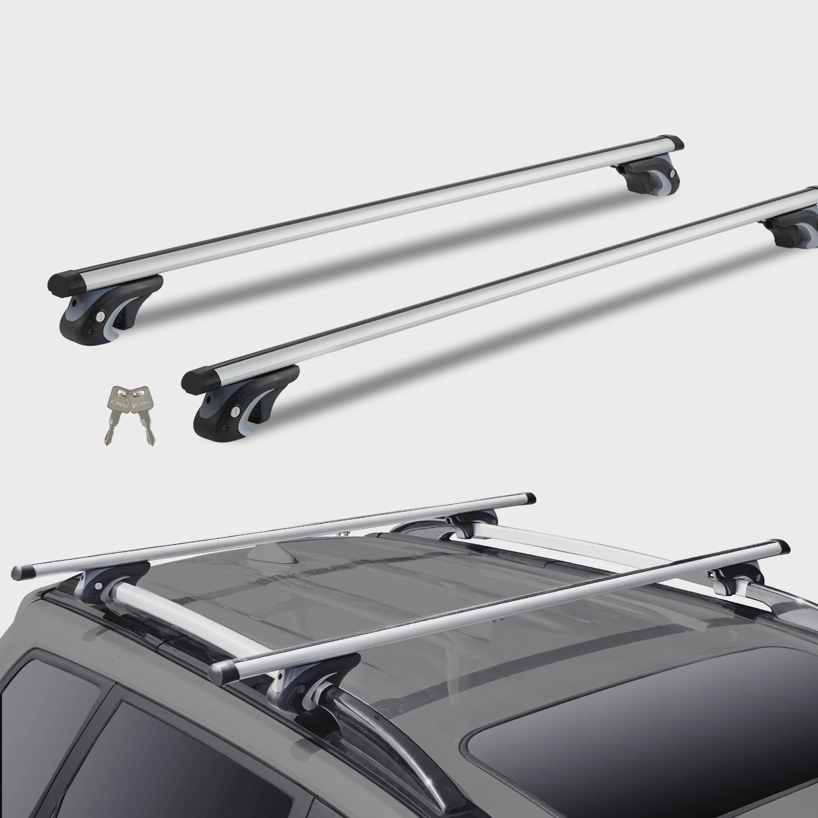 Verstelbare Aluminium Dakdragerset - 2 Stuks voor SUV & Sedan - 90kg Draagvermogen