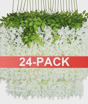 24x Kunst Wisteria Bloemen Slirang - Hangende Garland voor Bruiloft & Decoratie