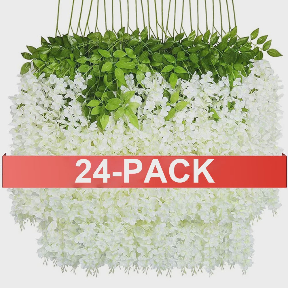24x Kunst Wisteria Bloemen Slirang - Hangende Garland voor Bruiloft & Decoratie