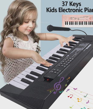 37 Toetsen Kinder Keyboard met Microfoon - Oplaadbaar Muziek Speelgoed