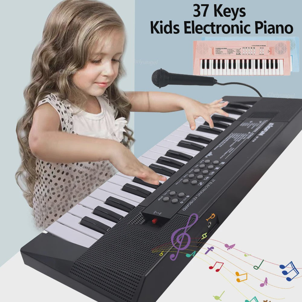 37 Toetsen Kinder Keyboard met Microfoon - Oplaadbaar Muziek Speelgoed