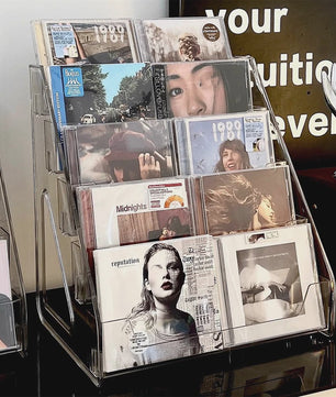 Transparant CD-rek & Opbergbox voor Vinylplaten en Mini Discs - Stijlvolle Collectie Display