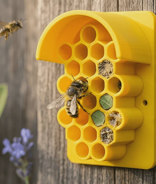 Gele Bijenhotel en Insectenhotel voor Buiten - Duurzaam Ophangbaar Nest