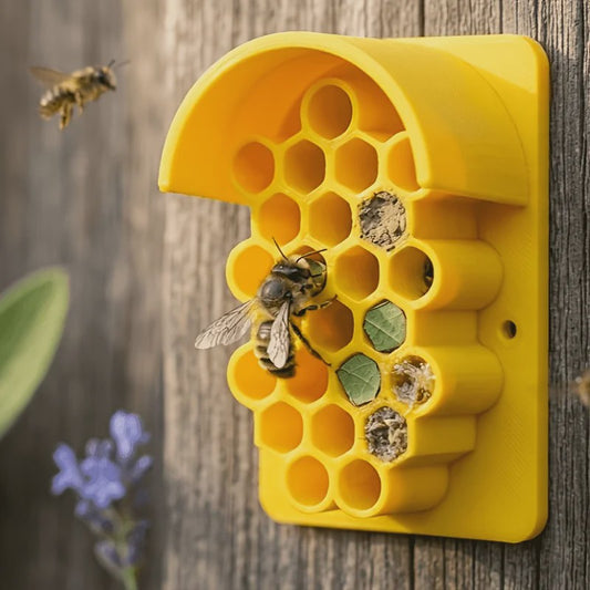 Gele Bijenhotel en Insectenhotel voor Buiten - Duurzaam Ophangbaar Nest
