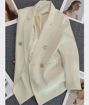 Dames Blazer Jas - Elegante Koreaanse Stijl - Dubbelzijdig Sluitend
