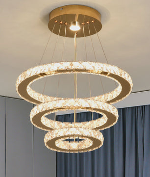 Luxe Kristallen Kroonluchter LED - Plafondlamp voor Woonkamer, Hal & Eetkamer