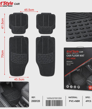 Universele Rubberen Automatten Set (4 stuks) - Waterdicht & Antislip