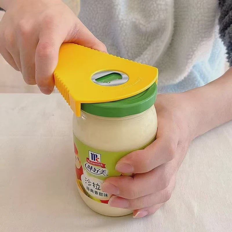 Multifunctionele Blikopener, Flesopener en Potopener - 5-in-1 Keukenhulp