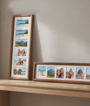 Houten Fotolijst met Filmstrip Design - 6 Vakken voor Instax Foto's