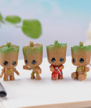 Set van 4 Leuke Groot Miniatuur Beeldjes - Decoratie Figuurtjes