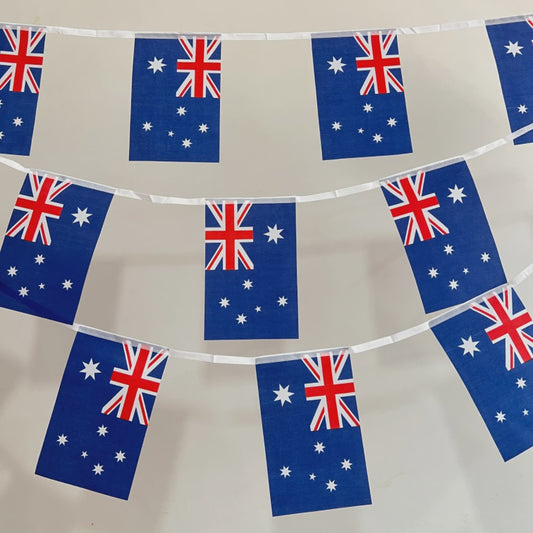 Australische Vlaggenlijn - 20 Vlaggen aan 5 Meter Touw - Decoratie voor Feestjes en Evenementen