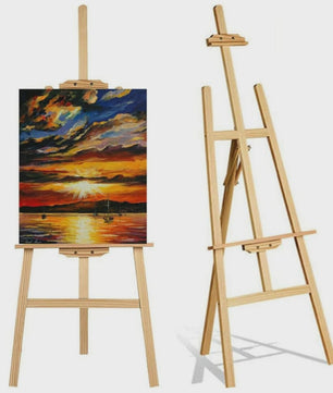 Houten Ezel 150cm - Verstelbare Display Stand voor Schilderijen, Bruiloften & Posters