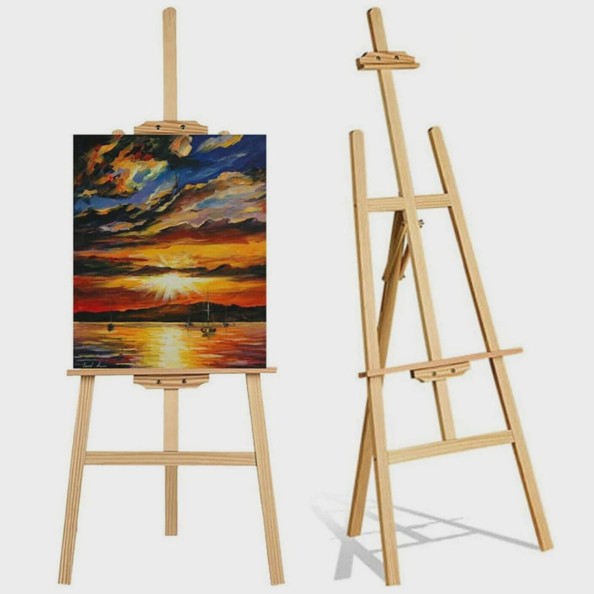 Houten Ezel 150cm - Verstelbare Display Stand voor Schilderijen, Bruiloften & Posters