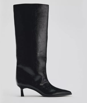 Dames Laarzen met Hoge Hak en Puntige Neus - Stijlvolle Lange Laarzen voor Herfst & Winter