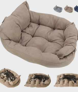 Multifunctionele Honden- en Kattenmand 3-in-1 | Zacht & Warm Slaapkussen