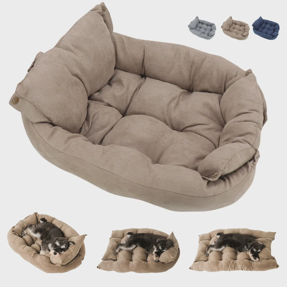 Multifunctionele Honden- en Kattenmand 3-in-1 | Zacht & Warm Slaapkussen