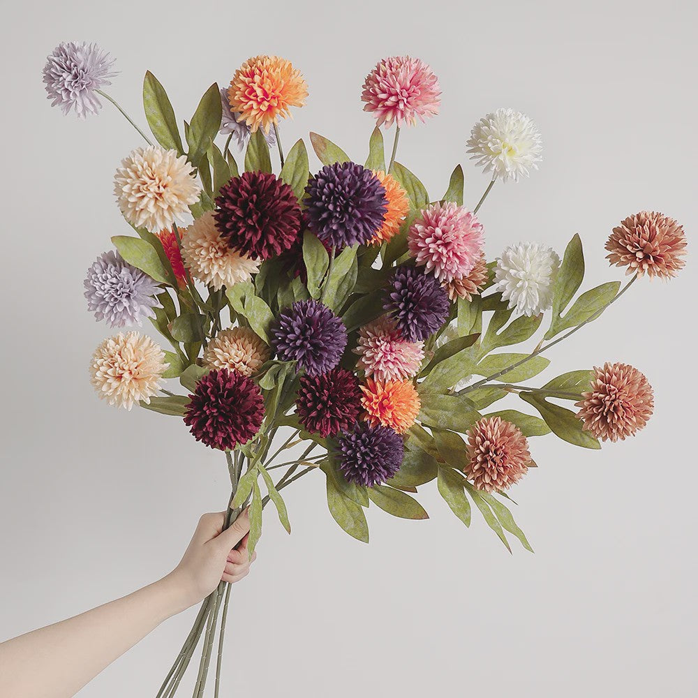 Zijden Kunstbloemen Stelen (70cm) - 4 Bloemhoofden Daisy/Paardenbloem voor Decoratie