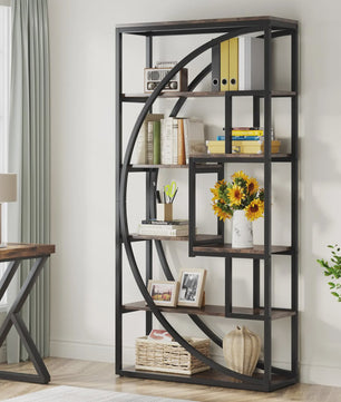 Industriële Boekenkast 180 cm - 8 Open Planken - Etagère Boekenkast
