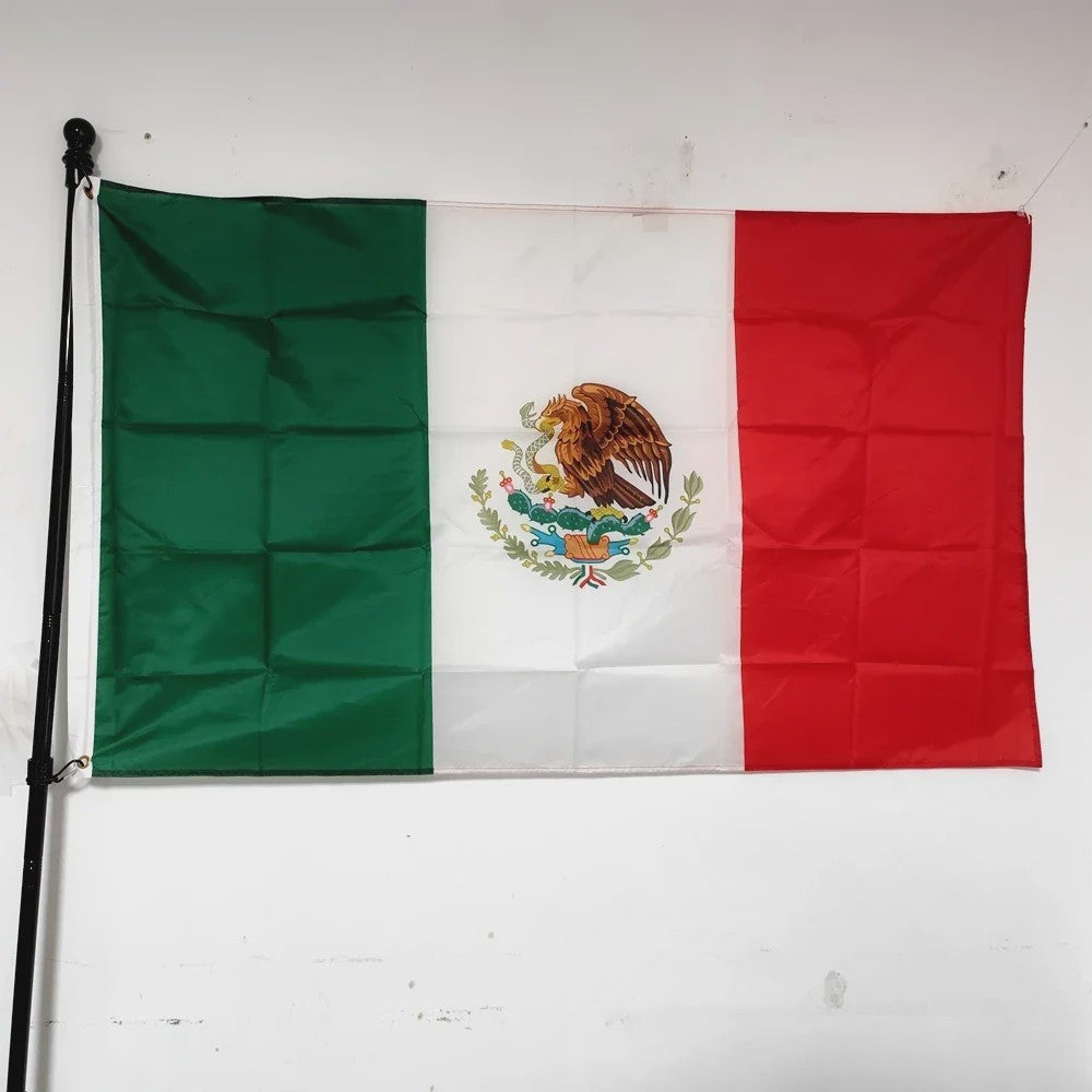 Mexico Vlag 90x150 cm - Officiële Nationale Banner voor Binnen en Buiten