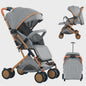 Draagbare Baby Kinderwagen met Muggennet, Opbergmand & 4 Wielen
