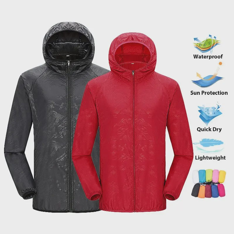 Unisex Winddichte & Waterdichte Outdoor Jas - Sneldrogend & UV-beschermend