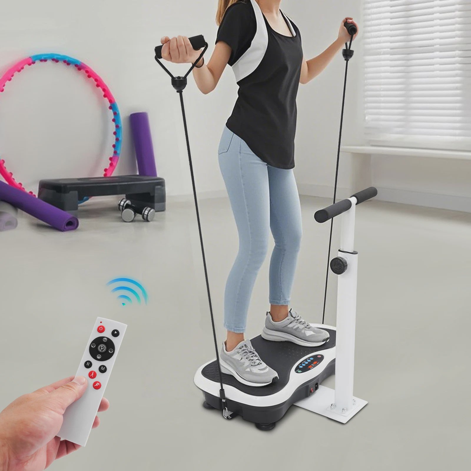 Vibratieplaat Fitnessapparaat met 120 Intensiteitsniveaus en 10 Modi