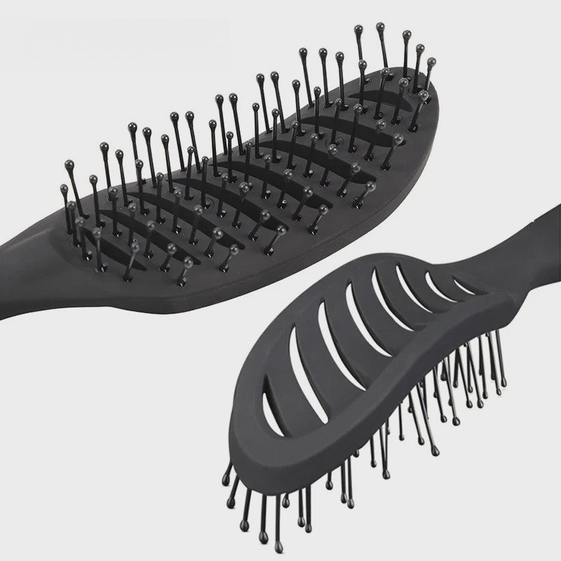 Gevormde Vent Haarborstel - Anti-statisch, Ontklittend & Scalp Massager voor Salonkwaliteit Styling