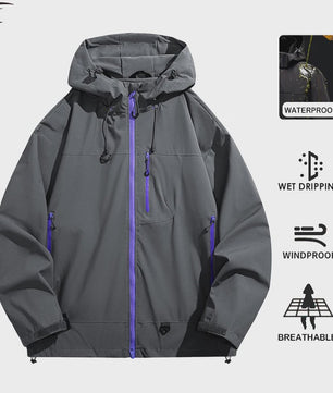 Unisex Waterdichte & Winddichte Outdoor Jas - Perfect voor Wandelen, Trekking & Sport