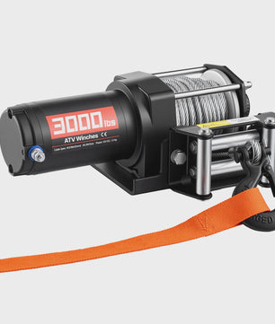 SucceBuy 3000LBS Elektrische Lier 12V met Bedrade Afstandsbediening - Waterdicht & Robuust