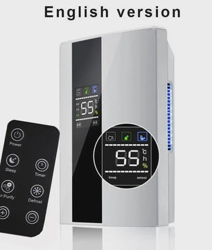 2-in-1 Draagbare Luchtontvochtiger & Luchtreiniger - Stil, Efficiënt voor Huis, Slaapkamer, Keuken, Kelder & Garage