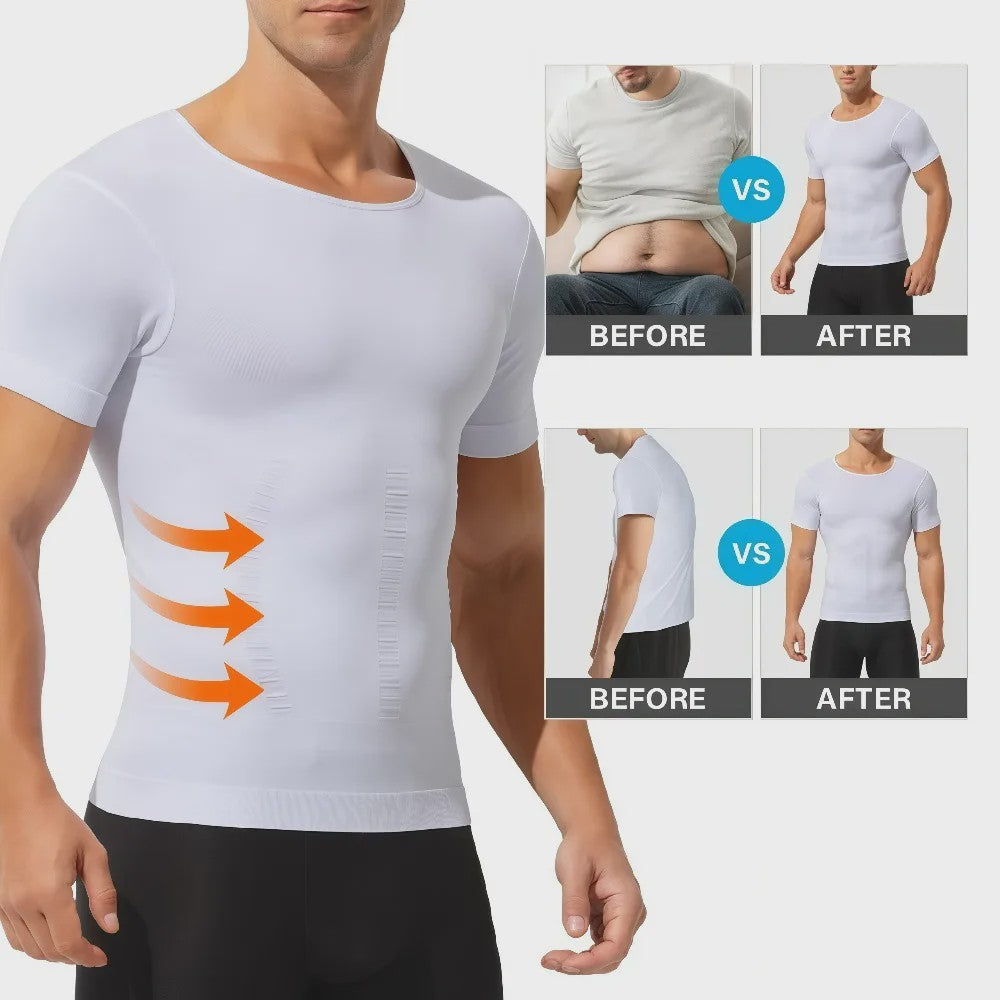 Herenshirt met Compressie en Buikcorrectie - Naadloos Slimming Tanktop voor Fitness en Dagelijks Gebruik