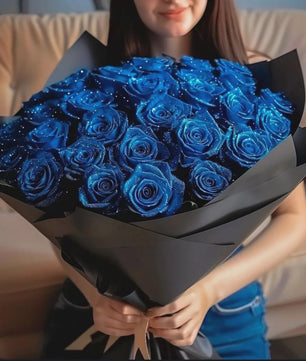 Glitter Rozen Kunstbloemen (7/6 cm) - 10 of 30 Stuks - Perfect voor DIY Boeketten & Cadeaus