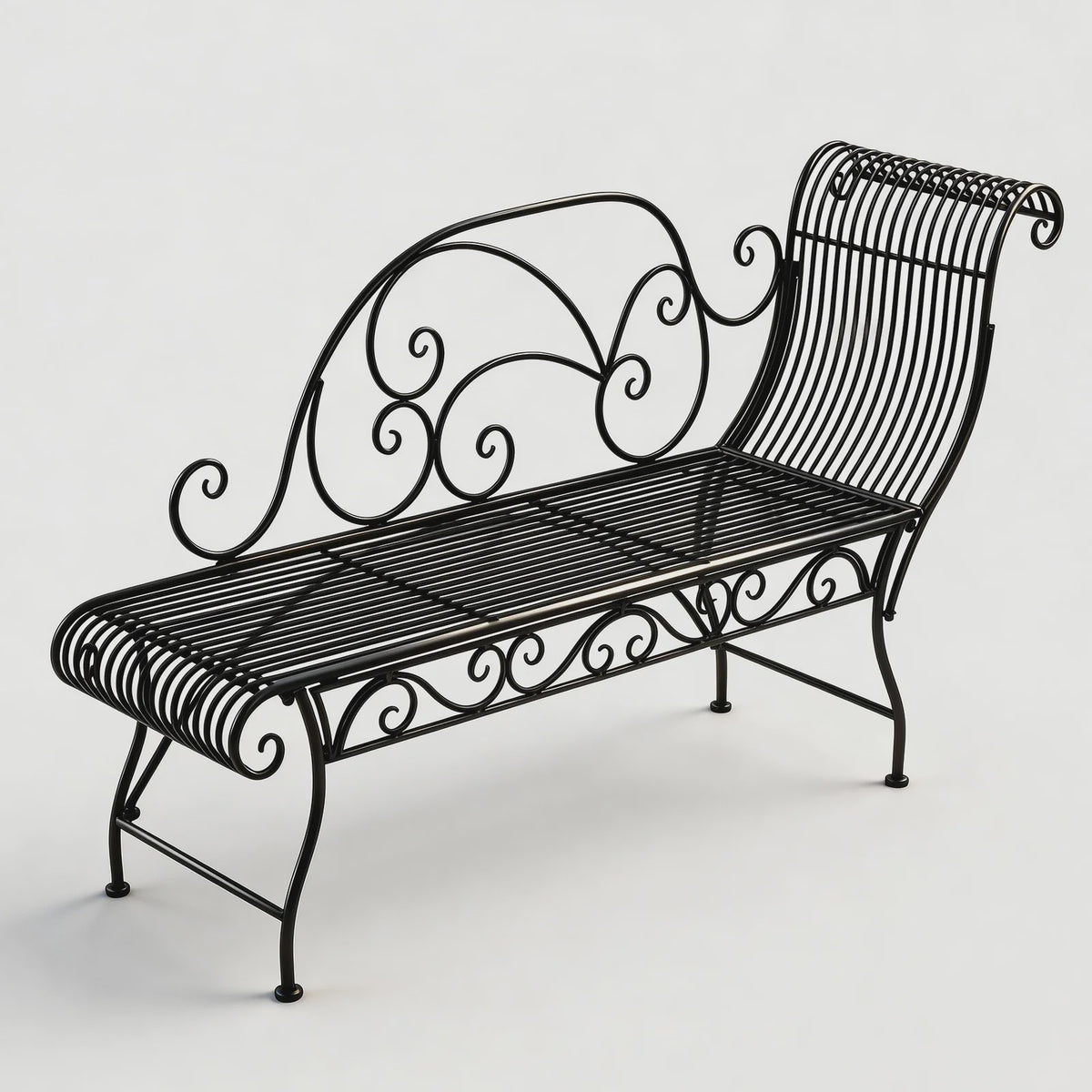 Vintage Metalen Buitenbank - Weerbestendige Tuinbank voor 2-3 Personen